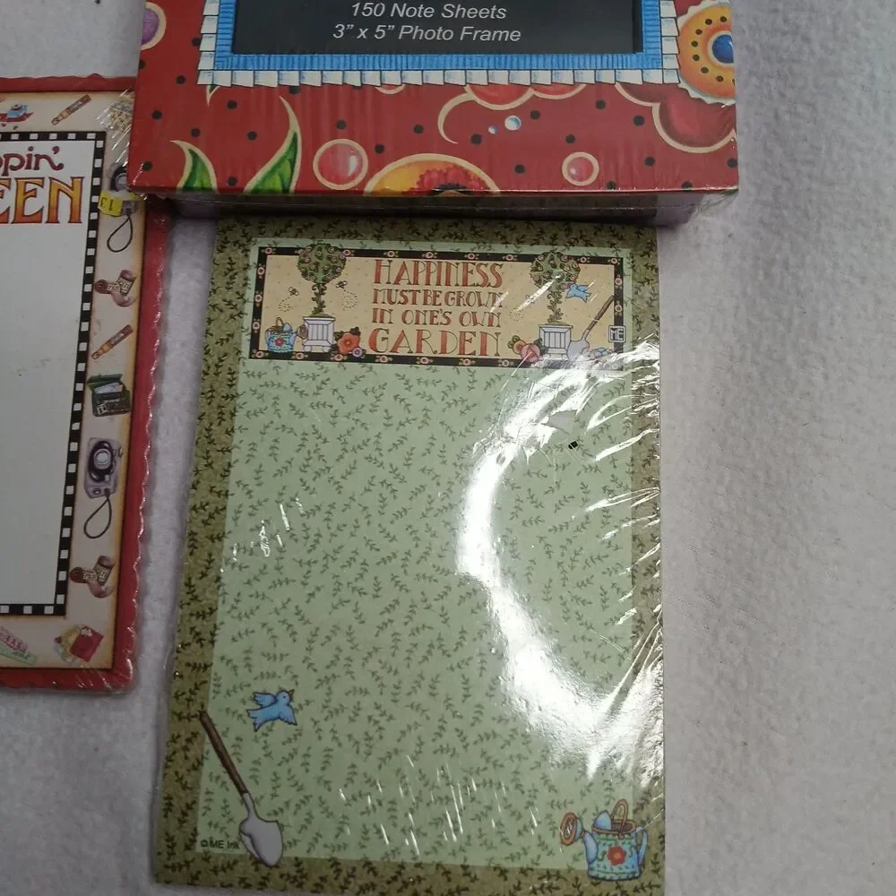 9 Piece Lot of Mary Engelbreit Stationery Box Block Notepads Y2k Vintage #2